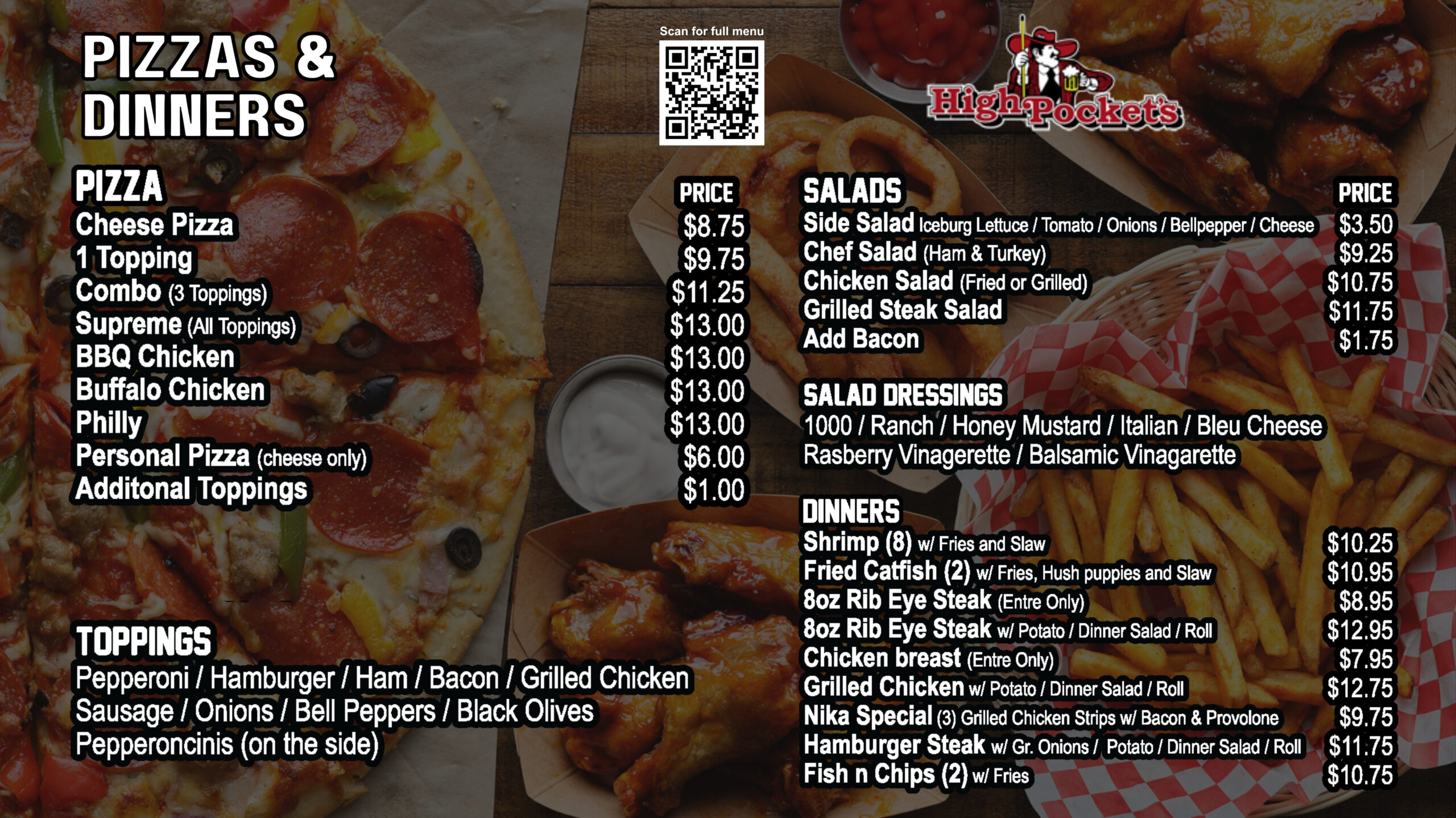 Pizzas&Dinners